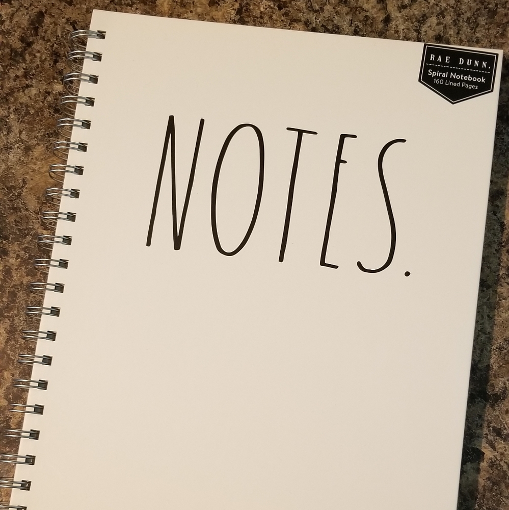 Rae Dunn Spiral Notes book